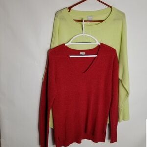 Cashmere Sweaters For Cutter Craft Multicolor Lot of 2